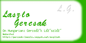 laszlo gercsak business card